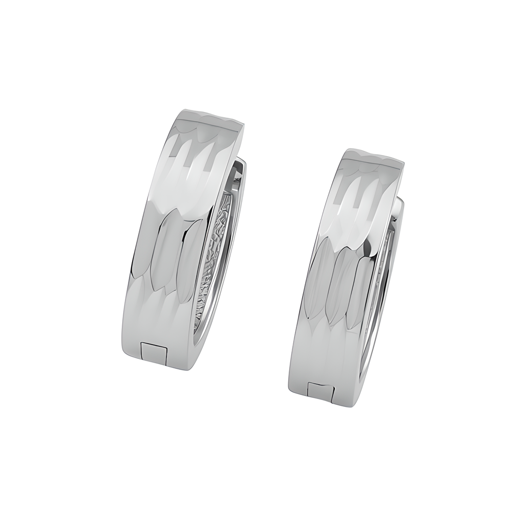 UNISEX diamantierte Creolen in Silber 925