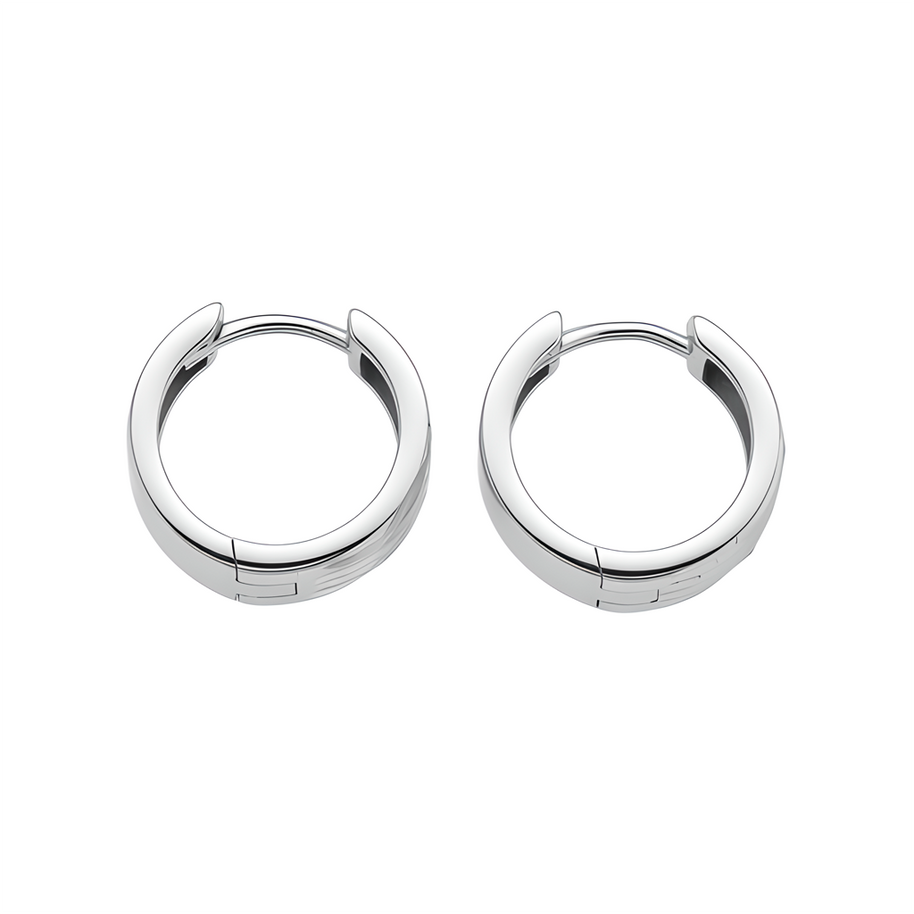 UNISEX diamantierte Creolen in Silber 925