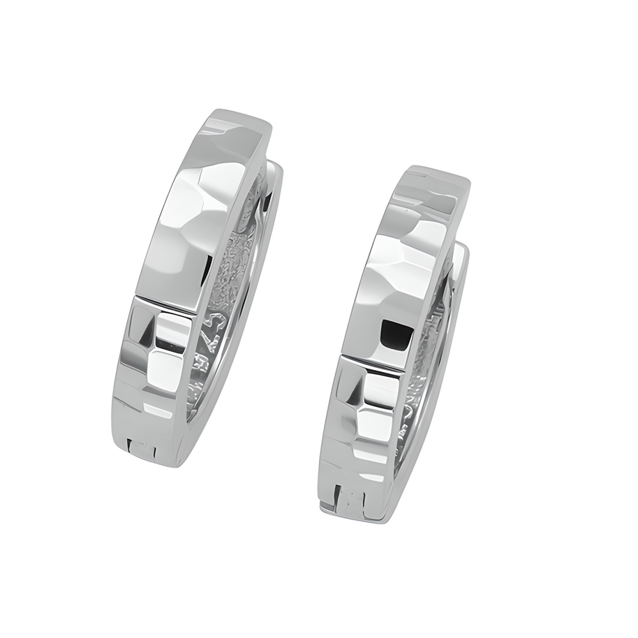 Diamantierte Creolen in Silber 925