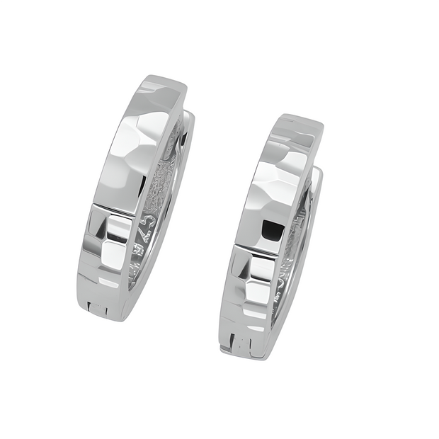 Diamantierte Creolen in Silber 925