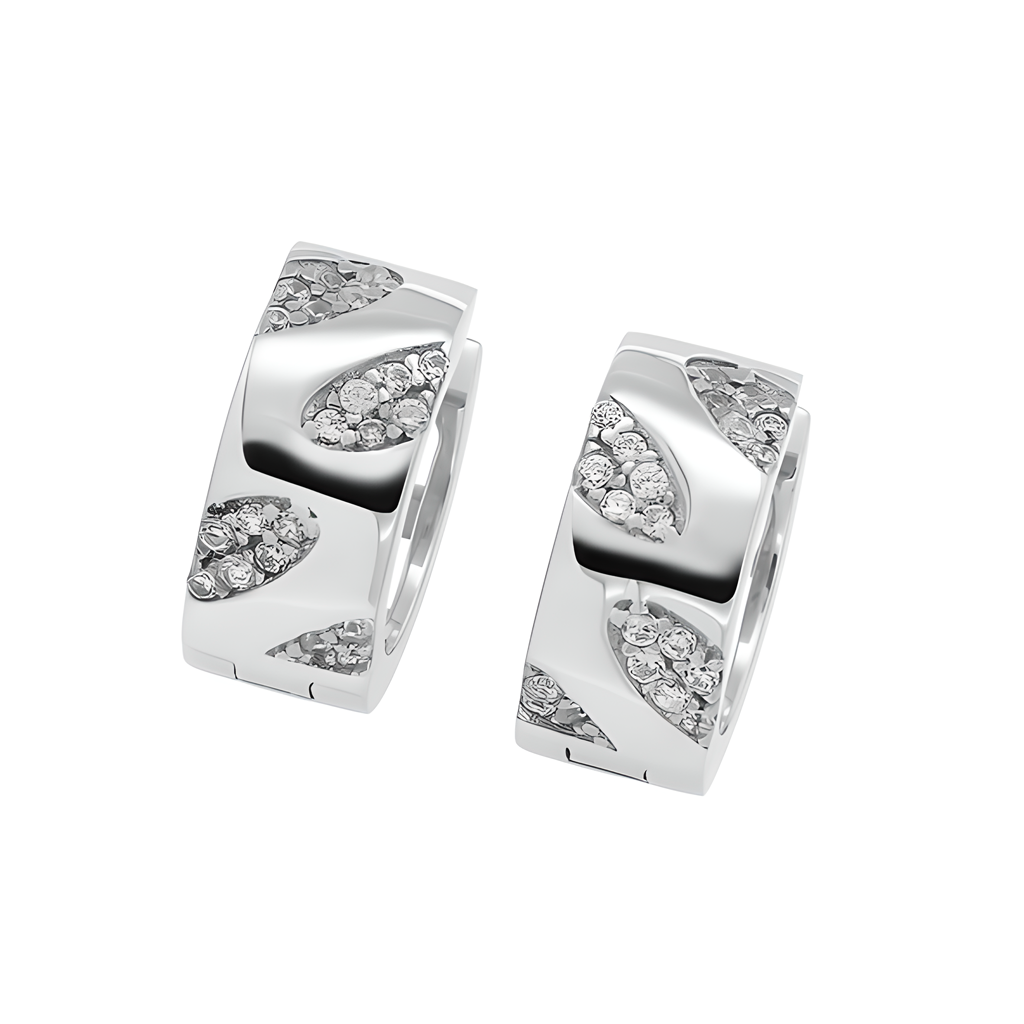Sterling Silber 925 Creolen mit Zirkonia