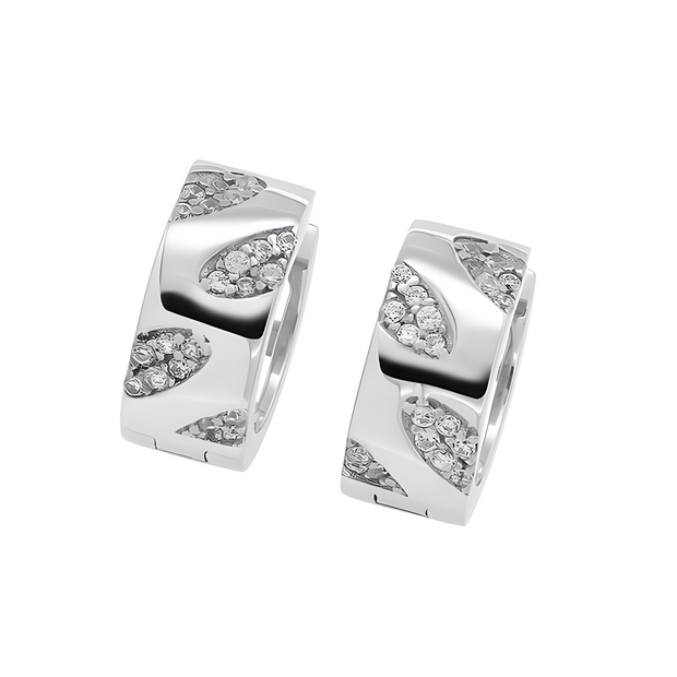 Sterling Silber 925 Creolen mit Zirkonia