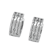 Silber 925 schicke Creolen mit Zirkonia