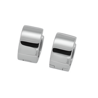 Wide unisex hoop earrings in 925 silver
