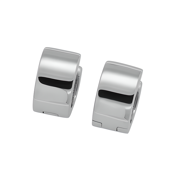 Breite unisex Creolen in Silber 925