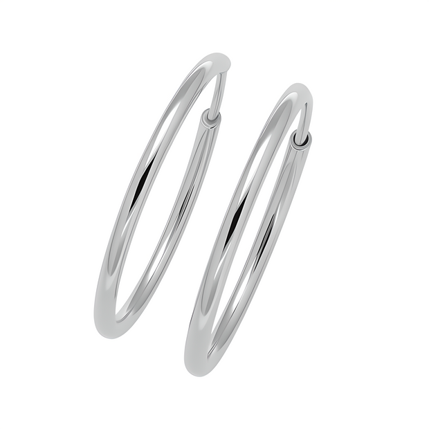 runde Creolen aus Sterlingsilber 925