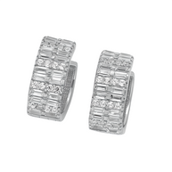Silber 925 Ohrringe Creolen mit Zirkonia