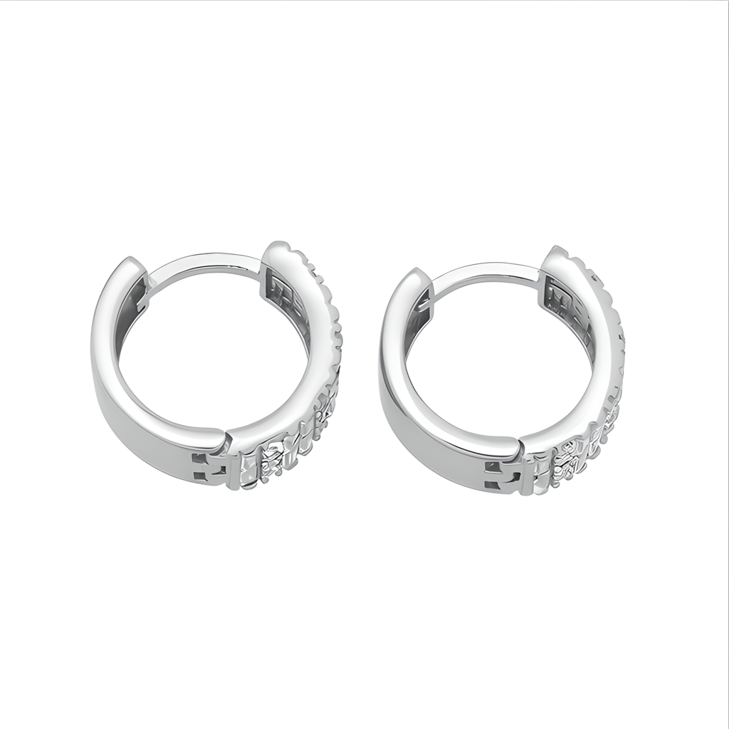 Silber 925 Ohrringe Creolen mit Zirkonia