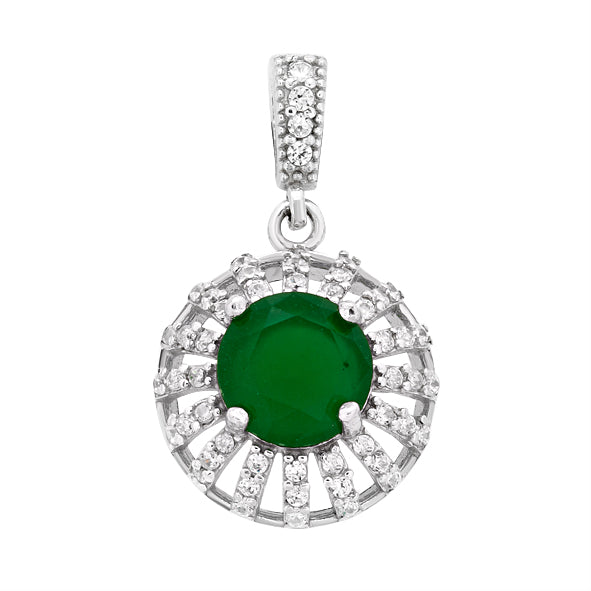 Silberanhänger mit Chrysopras