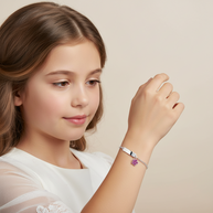 Kinderarmband mit Gravurplatte aus Silber 925