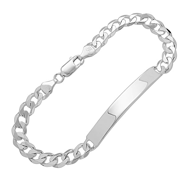 Armband mit Gravurplatte, Silber