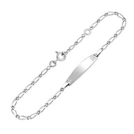 Armband mit Gravurplatte, Silber