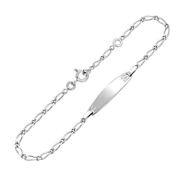 Armband mit Gravurplatte, Silber