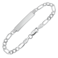 Silber 925 ID-Armband mit Gravurplatte