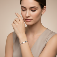 Silber 925 ID-Armband mit Gravurplatte