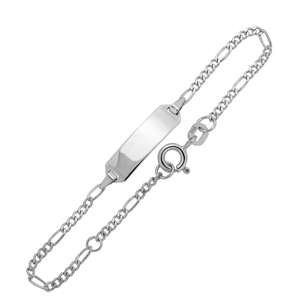 Kinderarmband mit Gravurplatte aus Silber 925