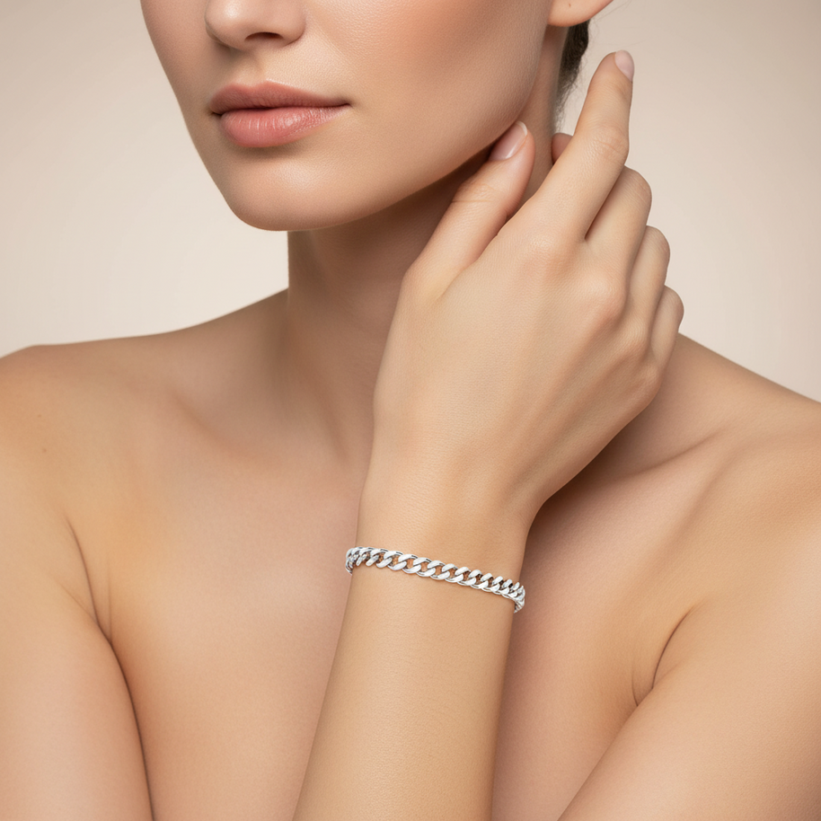 Silber 925 Panzerkette-Armband