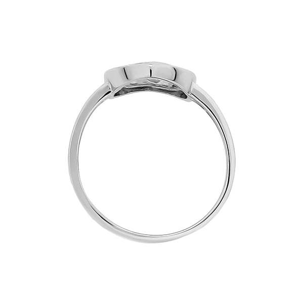 Damenring aus Silber mit Zirkonia // Herz
