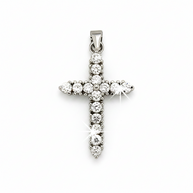 Kreuzanhänger Silber 925 mit Zirkonia