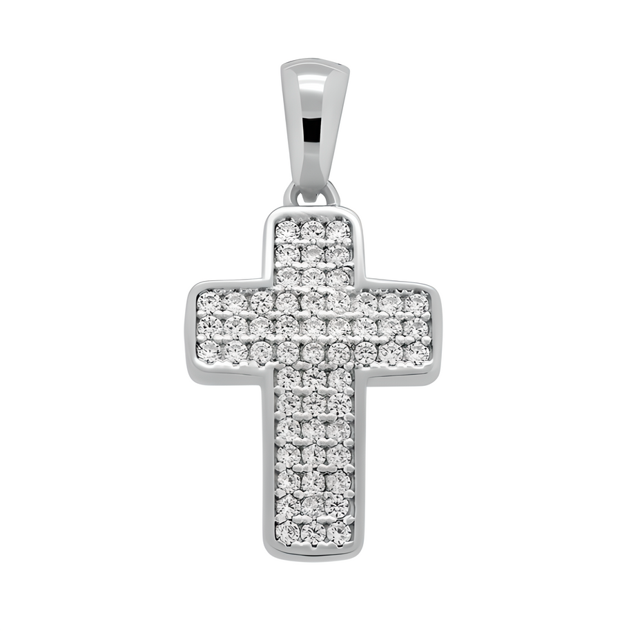 Kreuzanhänger Silber 925 mit Zirkonia