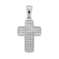 Kreuzanhänger Silber 925 mit Zirkonia