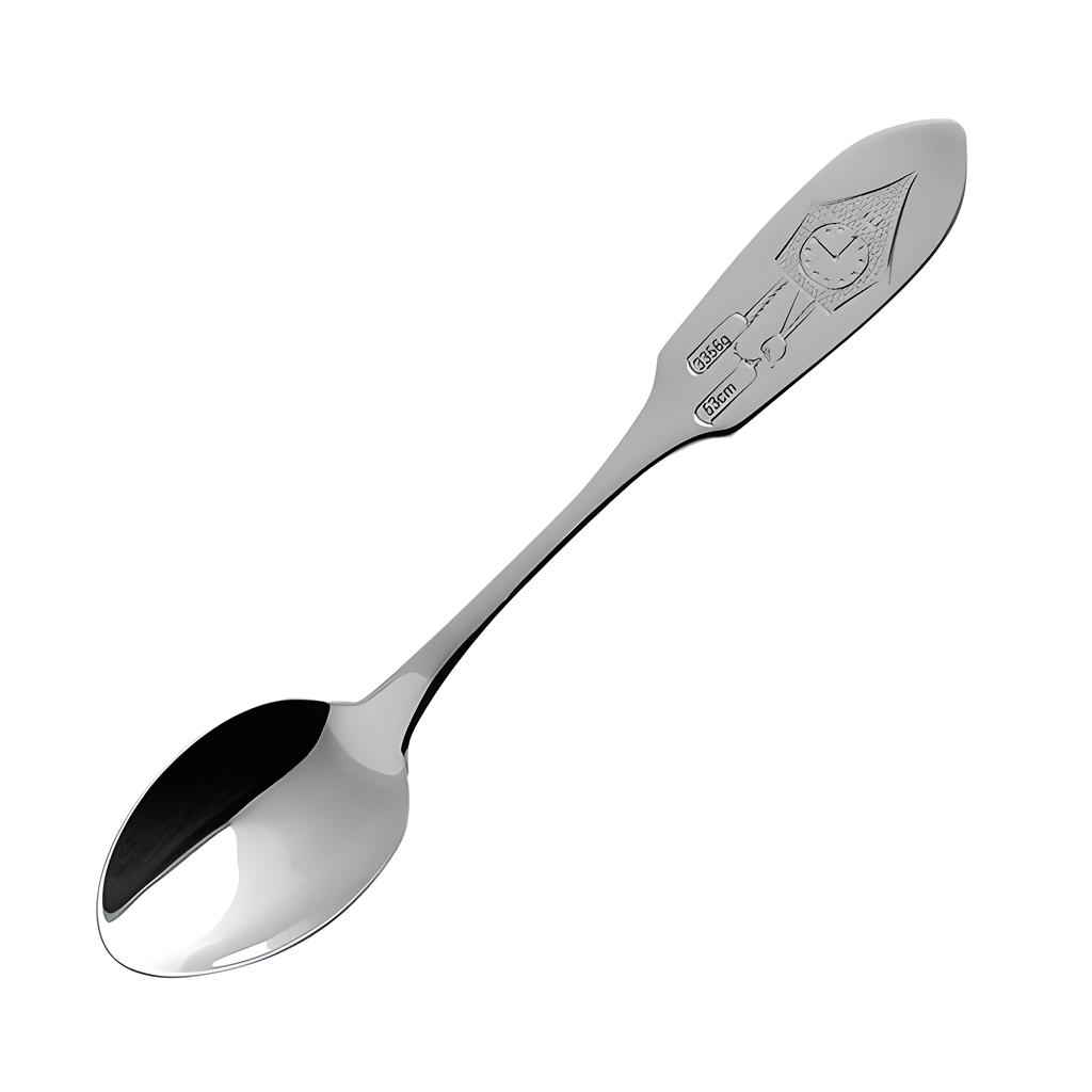 Birth spoon - 925 sterling silver - for the first tooth