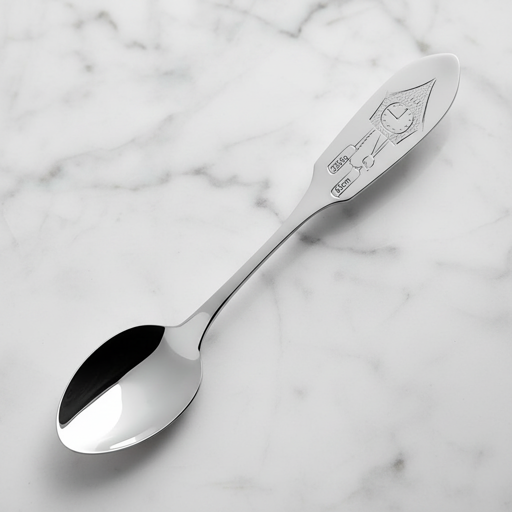 Birth spoon - 925 sterling silver - for the first tooth