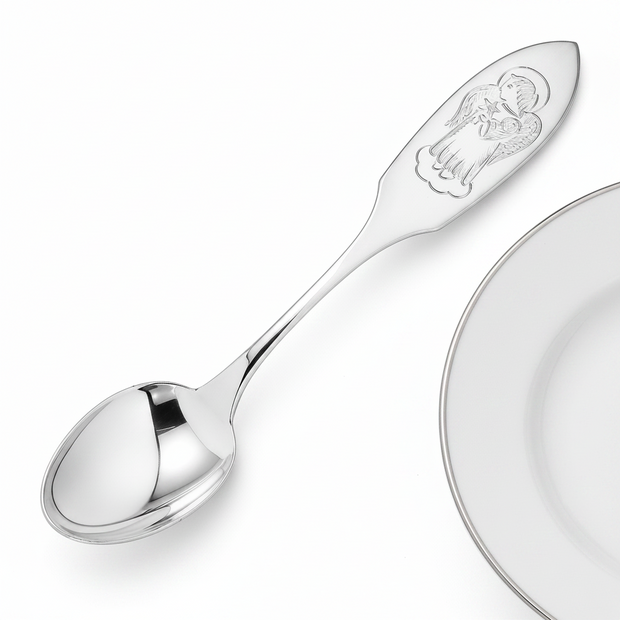 Tauflöffel mit Schutzengel / Engel aus 925er Silber INKL. GRAVUR