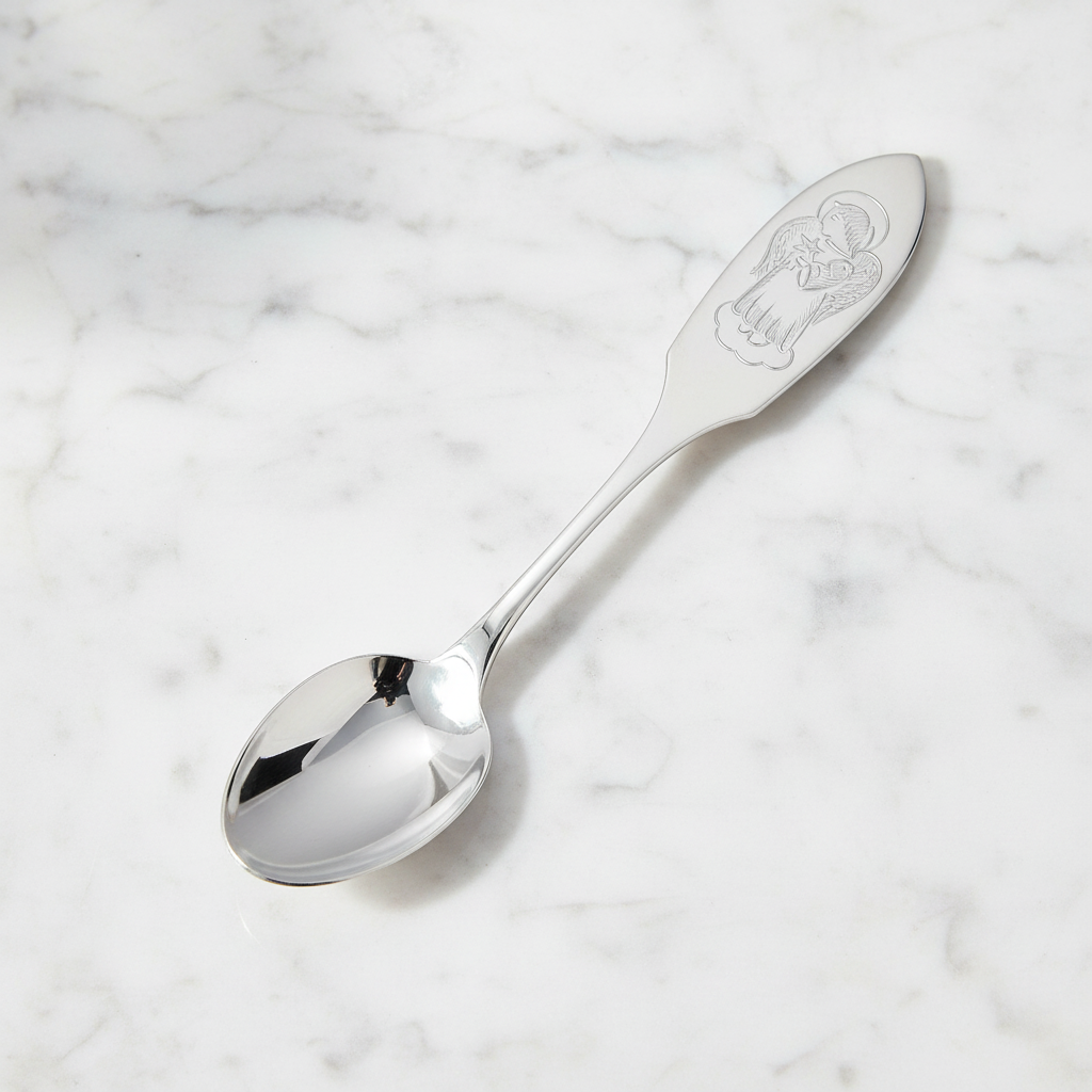 Christening spoon with guardian angel made of 925 silver INCL. ENGRAVING