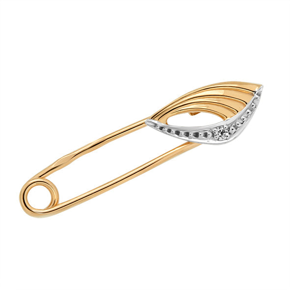 Sicherheitsnadel Rotgold 585