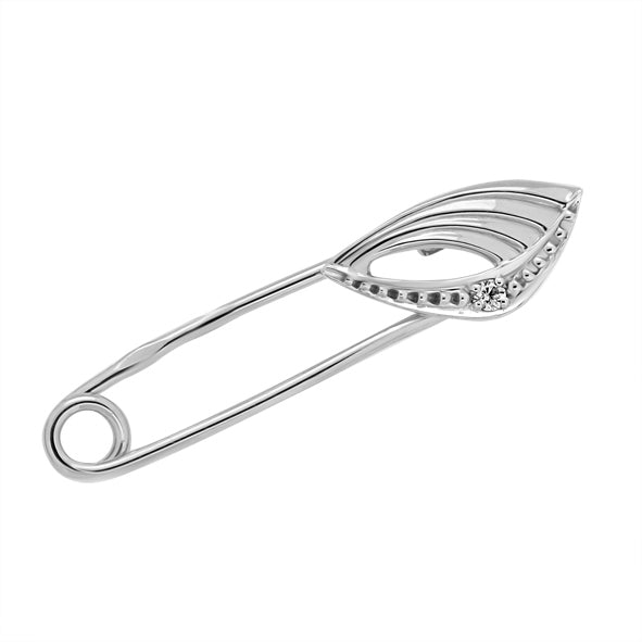 Sicherheitsnadel aus Weißgold 585