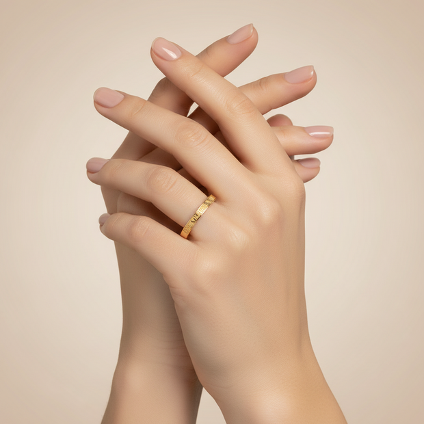 Ring in Rotgold 585 Segne und Rette