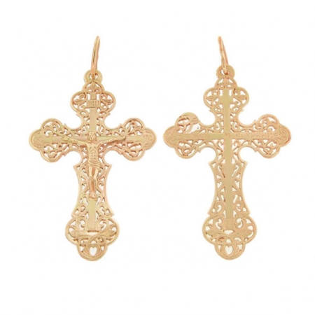 Kreuz Anhänger -orthodox- aus Gold
