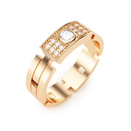 Men's ring made of gold