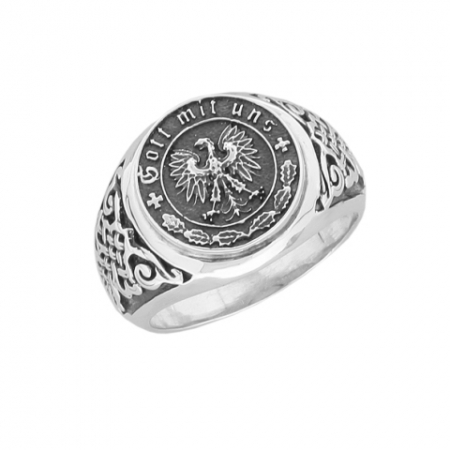 Men's ring made of 925 silver with eagle