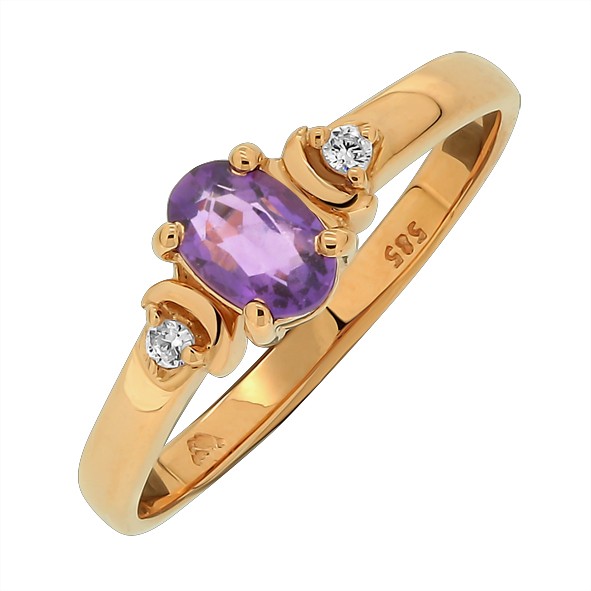Ladies ring in red gold 585 17(53)