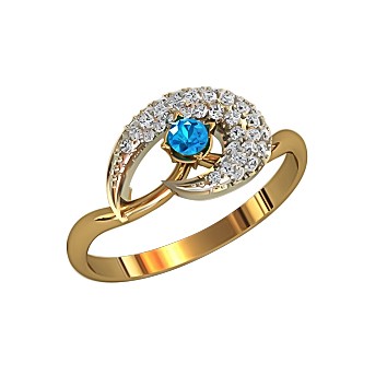 Женское кольцо из золота с топазом