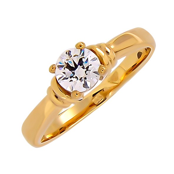 Ladies ring in yellow gold 333
