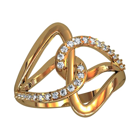 Gold ring with Zirconia Swarovski ELEMENTS
