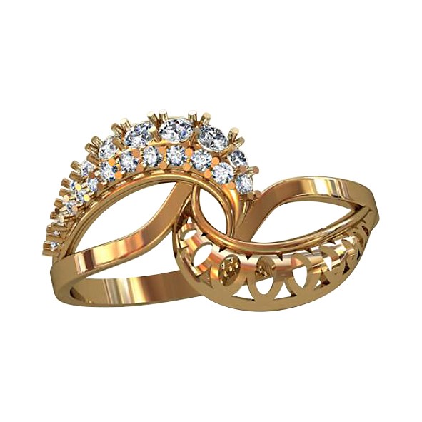Gold ring with Zirconia Swarovski ELEMENTS