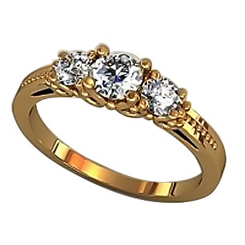 Кольцо из золота c цирконием