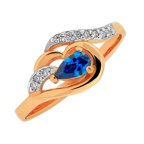 Ladies ring in red gold 585 16(50)