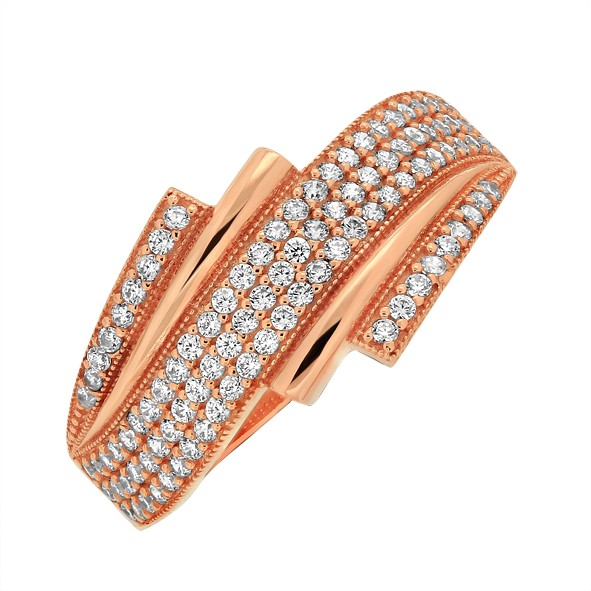 Ladies ring in red gold 585 Zirconia 20,5(65)