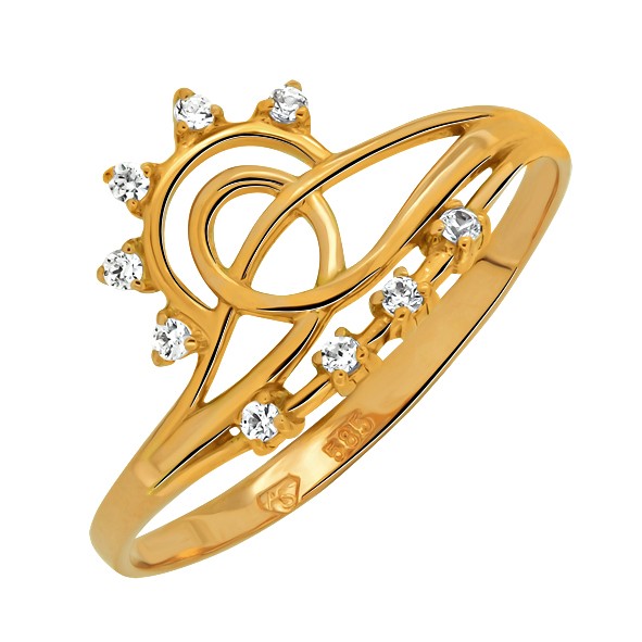 Кольцо из русского золота с камнями