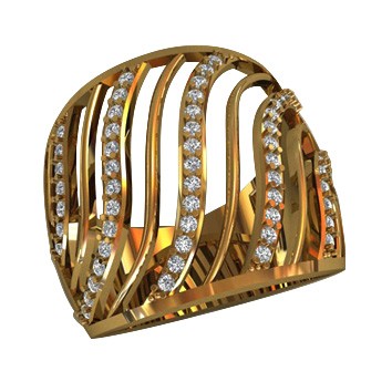 Кольцо из золота c цирконием Сваровски