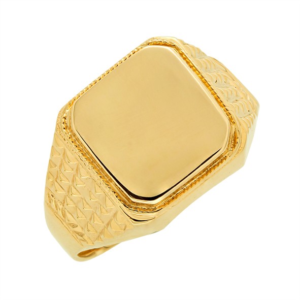 Men's ring signet ring made of gold
