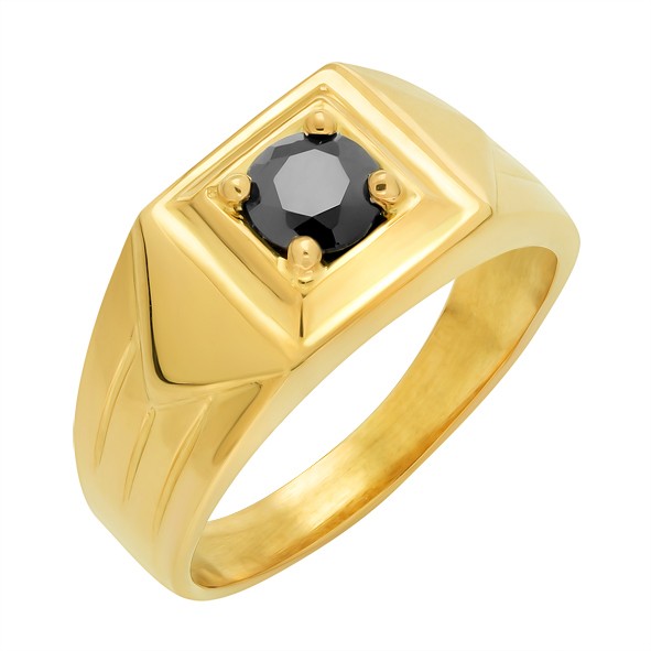 Мужское кольцо-печатка из золота