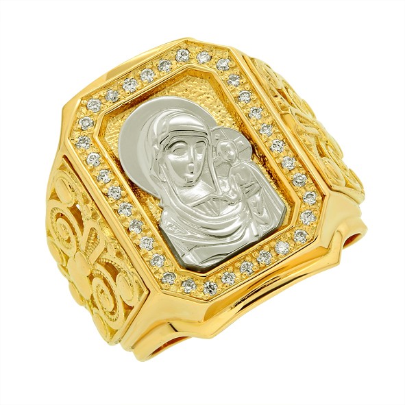 Men's ring of gold