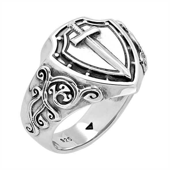 925° Silber Herrenring Herrenschmuck, Sterling Ring Silberring, , in Silber