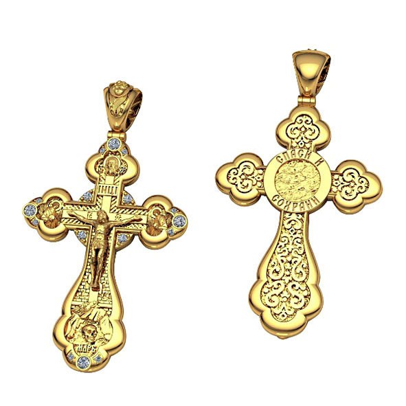 Kreuz -orthodox- aus Gold Gelbgold / 333